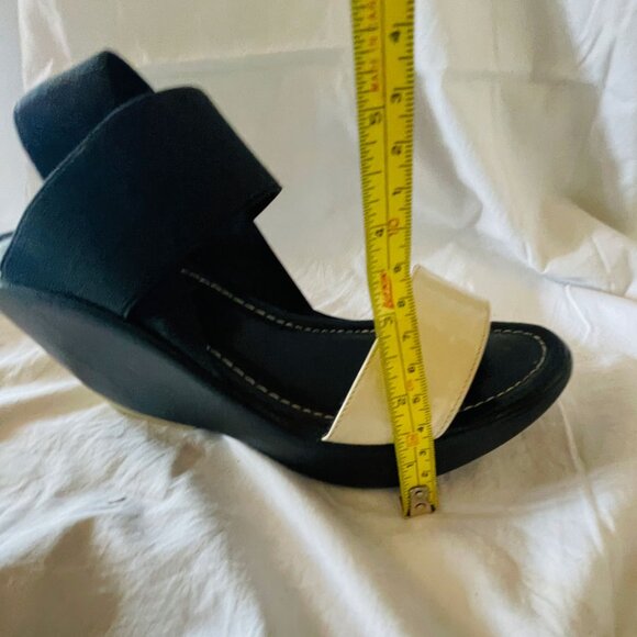 Rita C Vera Pelle Italian Two Toned Wedge Sandal Size 6 (Eur 37) - Picture 10 of 10